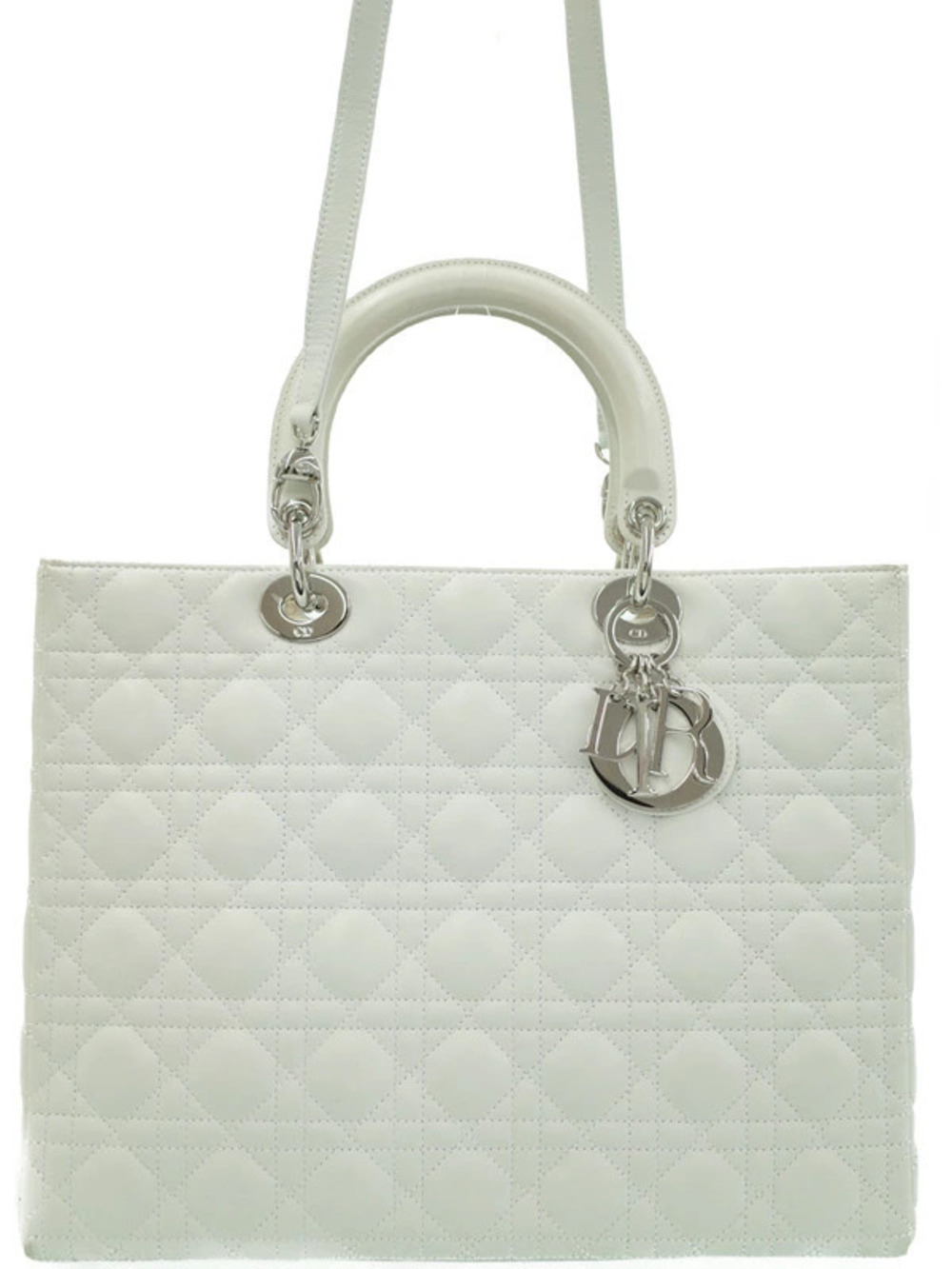 Christian Dior Lady Dior Bag Cannage Quilted Lambskin Black